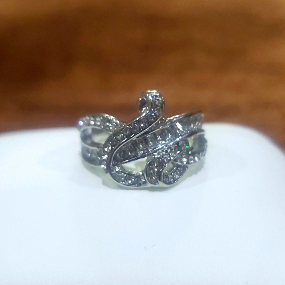 White Cubic Zircon Women Size 6